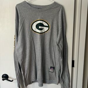 Men’s Reebok NFL Team Apparel Green Bay Packers Long Sleeve T-shirt size Large